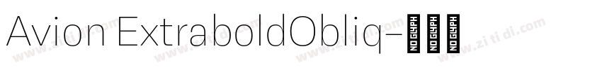 Avion ExtraboldObliq字体转换